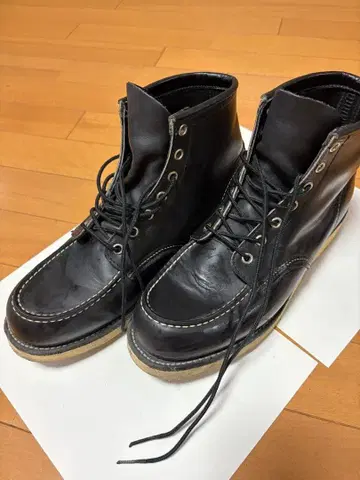 Red Wing 블랙 가죽 부츠