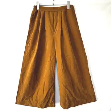 아즈노우아즈 핑키 브라운 와이드 팬츠 허리밴딩 프리 사이즈