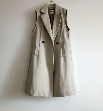 ZARA 자라 베스트 슬리브리스 롱 코트 슬리브리스 체스터 코트