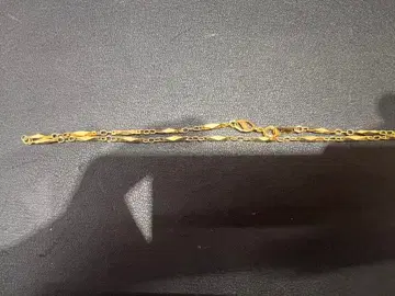 금 도금 다이아몬드 컷 목걸이 약 45cm