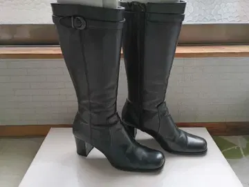 [박스형 새상품급] ing 소가죽 롱 부츠 24.5cm 종아리 넉넉함