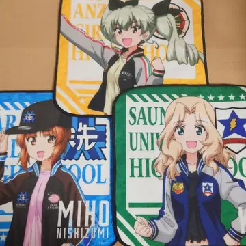 [새상품] 걸즈 앤 판처 최종장 트레이딩 미니 타월 3개 세트