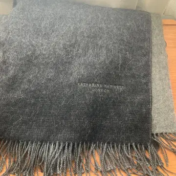 KATHARINE HAMNETT 그레이 대형 스톨 울