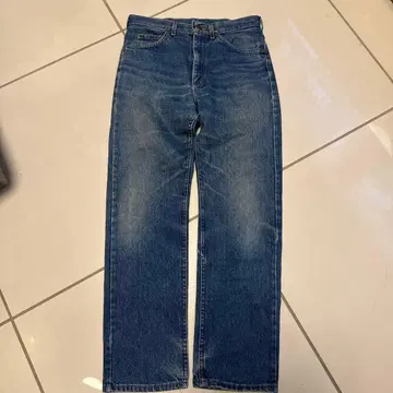 블루 스트레이트 데님 팬츠