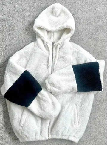 HALHAM 후드 부착 보아 자켓 플리스 XL