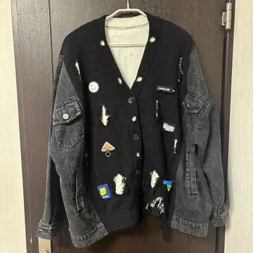 데미지 가공 가디건