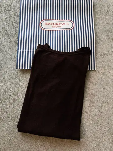 택 포함 미사용 새상품 Spick & Span 시어 보트넥 브라운