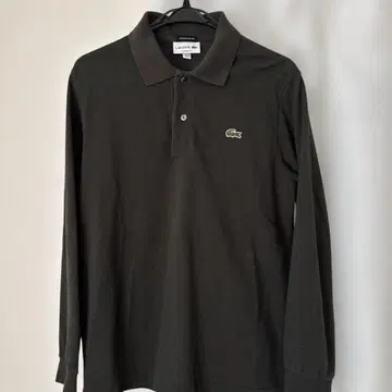 LACOSTE 클래식 핏 L/S 피케 셔츠 S 흑먹색