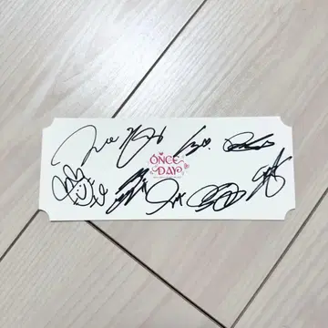 TWICE ONCE DAY FC 복권 친필 사인 오리지널 티켓