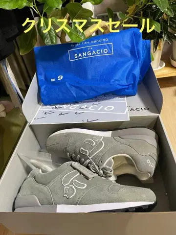 SANGACIO 스웨이드 스니커즈 US 9 그레이