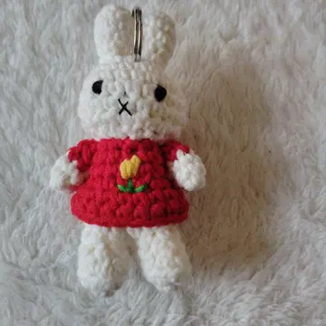 미피 키링 빨간색 드레스