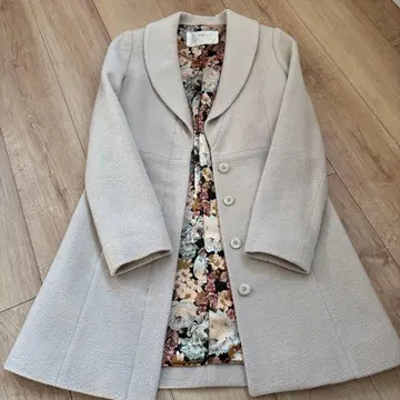 snidel 롱 코트 베이지 플라워 무늬