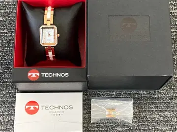 TECHNOS 세라믹 손목시계 로즈 골드 박스 포함