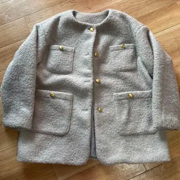 coca 그레이 노카라 자켓 M 상당