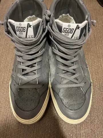 골든구스 2.12 그레이 하이컷 스니커즈 사이즈 41