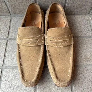 REGAL 베이지 스웨이드 로퍼 25.5cm