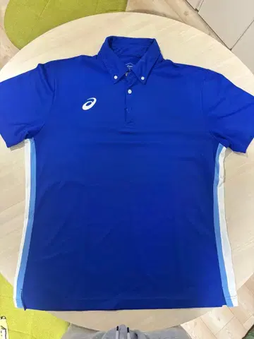 ASICS 파랑 버튼 다운 피케 셔츠 ohmi