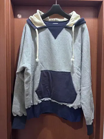 THREEFACE 더블 페이스 후드티 빈티지 가공