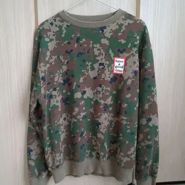 카모 패턴 크루넥 트레이닝복