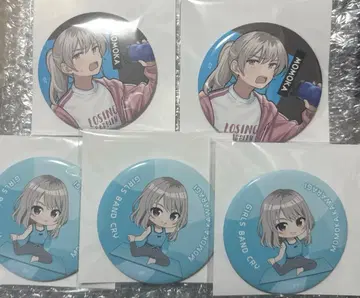 걸즈밴드크라이 애니메이트 복권 메이트 캔뱃지 5개 세트 카와라기 모모카