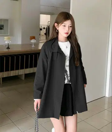 블랙 트렌치코트 프리 사이즈
