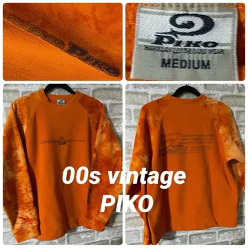 빈티지 00s PIKO 남성용 M 플리스 맨투맨 트레이닝복 테크