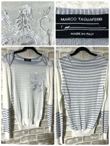 MARCO TAGLIAFERRI 남성용 L 48 니트 스웨터 맨투맨