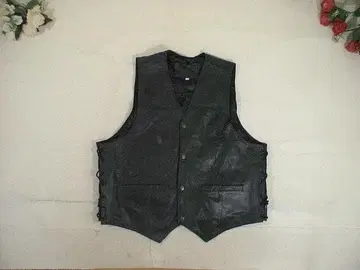 102088 Desing 가죽 베스트 블랙 사이즈 XXXL