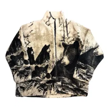 빈티지 90s 블랙마운틴 플리스 자켓 m 플리스 곰