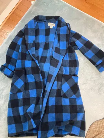L.L.Bean 파랑 블랙 체크 로브