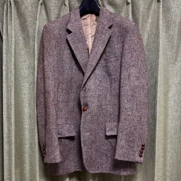 해리스 트위드 테일러드 자켓 브라운 계열