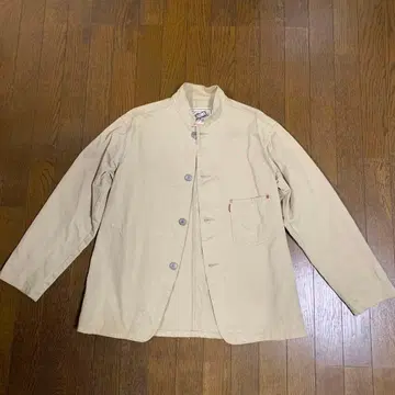 DENIME 베이지 커버올 긴팔 버튼 포함