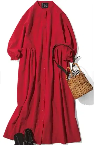 펠리시모 리브인컴포트 한 장 있으면 편리한 스타일링 원피스 레드 LP