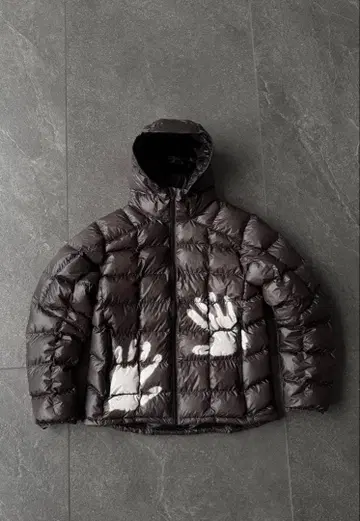 VRROCK 후드 부착 다운 자켓 블랙