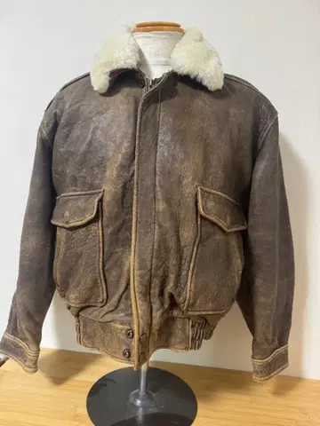 빈티지 G-1 가죽 플라이트 자켓 보아 옷깃 라이너 탈부착 가능 양가죽