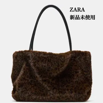 완판템 ZARA 인조 모피 토트백 택 포함 새상품