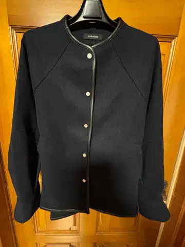 [ 미사용 새상품 ] ourhome 파이핑 사용 노카라 자켓 네이비