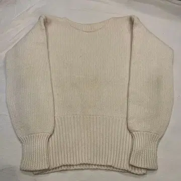 40s 50s 레터드 니트 보트넥 로우 게이지