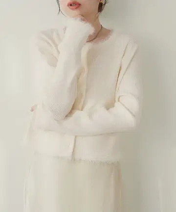 natural couture 니트 x 페더 가디건