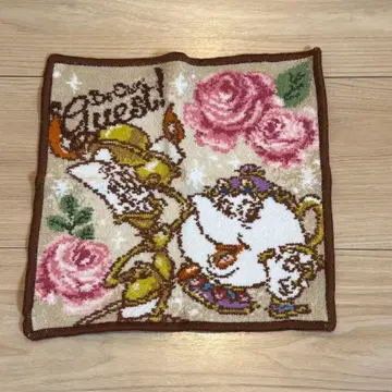 디즈니 스토어 미녀와 야수 팟 부인 셔닐 타월 손수건