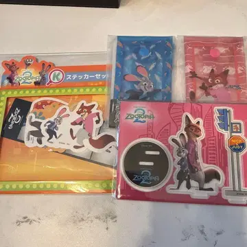 주토피아2 Happy 복권 아크릴 스탠드 스티커 세트 멀티 케이스