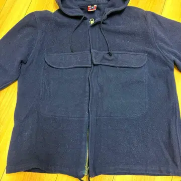 kempel 켄펠 몰스킨 플리스 후드 부착 후드티 네이비 36