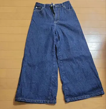 COHINA 와이드 데님 팬츠 인디고 KUROKI DENIM S