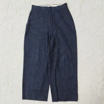 리치필드 데님 팬츠 D-4 버튼 플라이 와이드 테이퍼드 다크 네이비