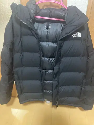 THE NORTH FACE 후드 부착 다운 자켓 XXS 블랙