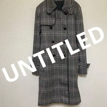 UNTITLED 체크 무늬 롱 코트 사이즈 2