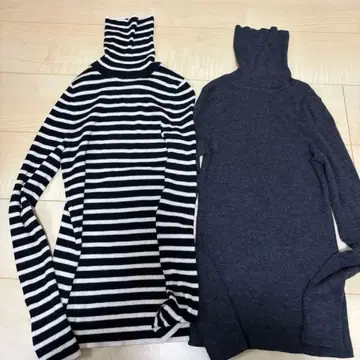 UNIQLO 메리노 리브 터틀넥 스웨터