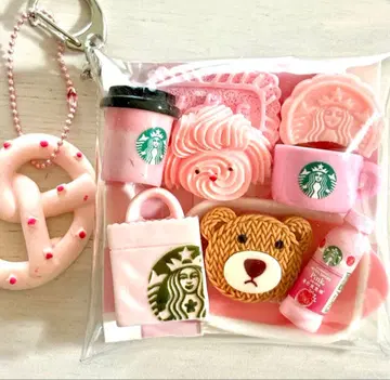 가챠 파우치 카페풍 데코레이션 부품 데코 부품 핑크 계열