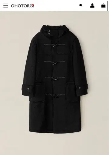 OHTORO 더플 코트 블랙