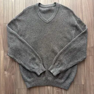 crepuscule 그레이 V넥 카노코 편직 스웨터 사이즈 1